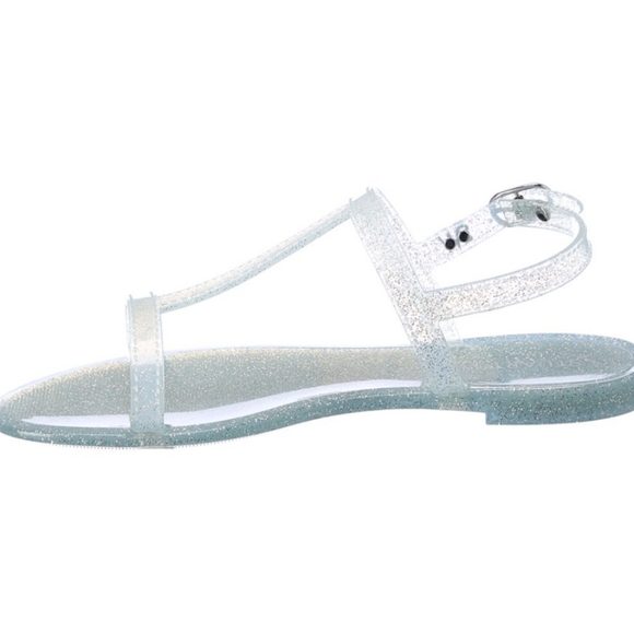 Stuart Weitzman- Silver Jelly Sandals - Picture 2 of 10